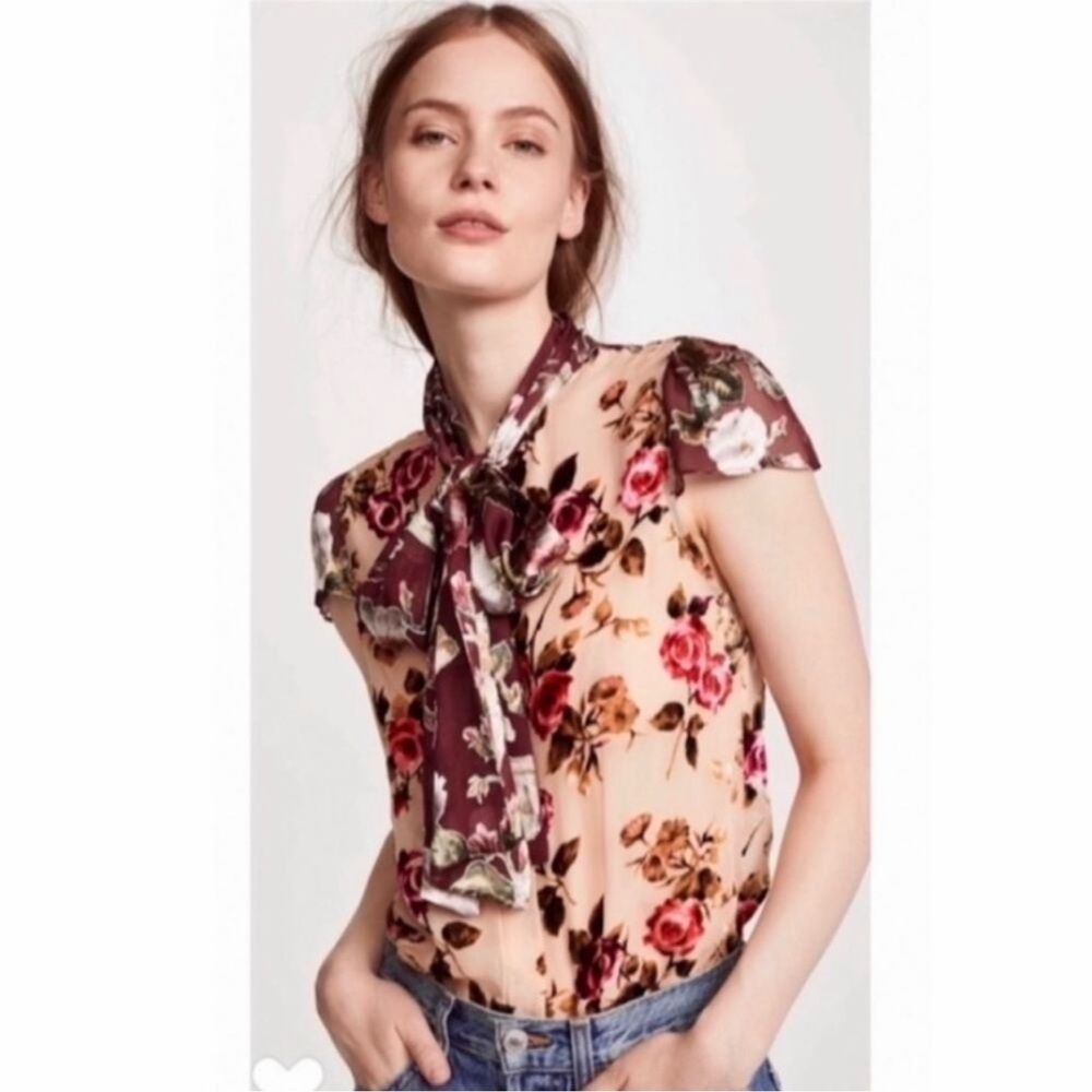Alice + Olivia Jeannie Bow Blouse.
